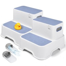 Blue Toddler Step Stool for Bathroom Sink 2 Step Stool for Kids Kitchen Sink ...