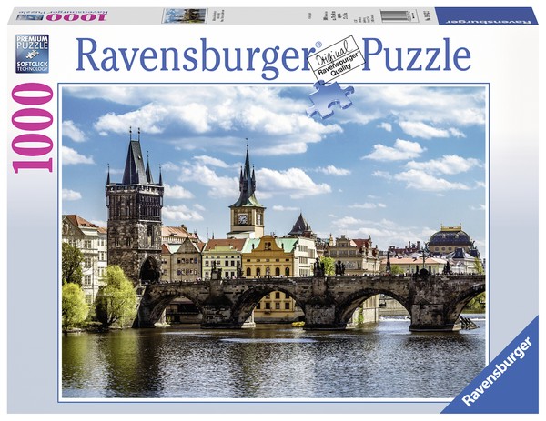 Ravensburger PUZZLE*1000 Teile*Prag*Blick Auf Die KarlsbrÜCke*RaritÄT*Ovp-image