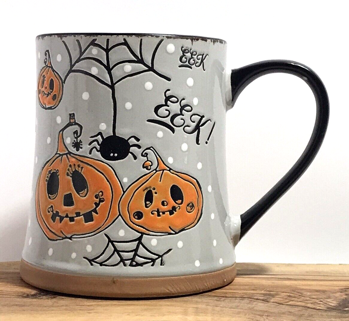 Eli+Ana Textured Spooky Jack-O-Lantern Halloween Ceramic Coffee