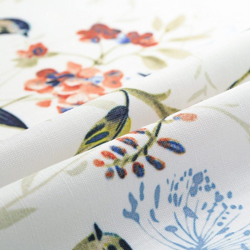 Balloon Shades for Windows, Birds and Leaf Print Tie-Up Curtains for Kitchen ... - Picture 6 of 7