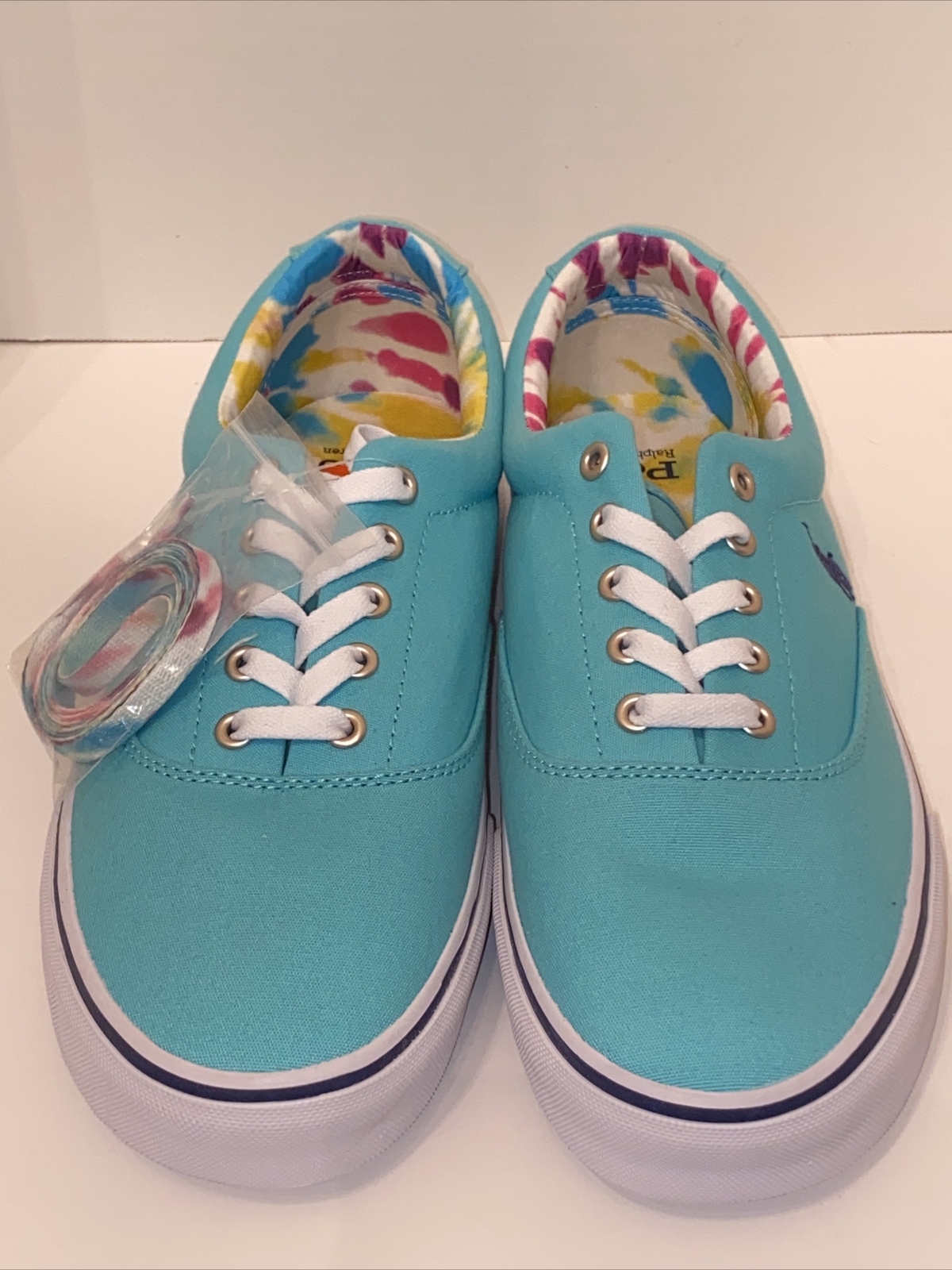 Sneakers casual Ralph Lauren Keaton Pony taglia 11 turchese da uomo