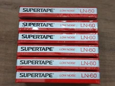 Lot Of 6 Realistic Supertape LN-60 Blank Cassette Tape 44-602  Sealed Low Noise