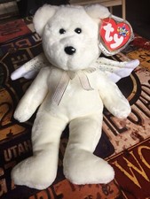 RARE, RETIRED TY 8” HERALD The Angel Beanie Baby  Bear New With Tags