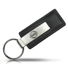 for Nissan Black Leather Key Chain Key-ring Keychain
