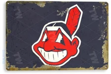 TIN SIGN Cleveland Indians, Sports, Retro, Rustic, Baseball Decor, A910