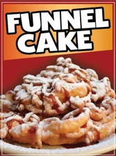 Funnel Cakes Decal Window Sticker  Food Truck Concession Vinyl Sign Cake Sign