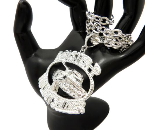 NO LIMIT RECORDS Pendant & 6mm 18", 20", 24", 30" Link Chain Hip Hop Necklace - Picture 3 of 4