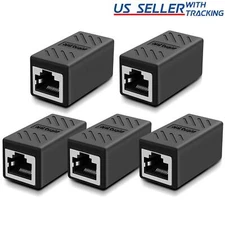 5pcs RJ45 Inline Coupler Cat7 Cat6 Cat5e Ethernet LAN Network Cable Adapter 5x