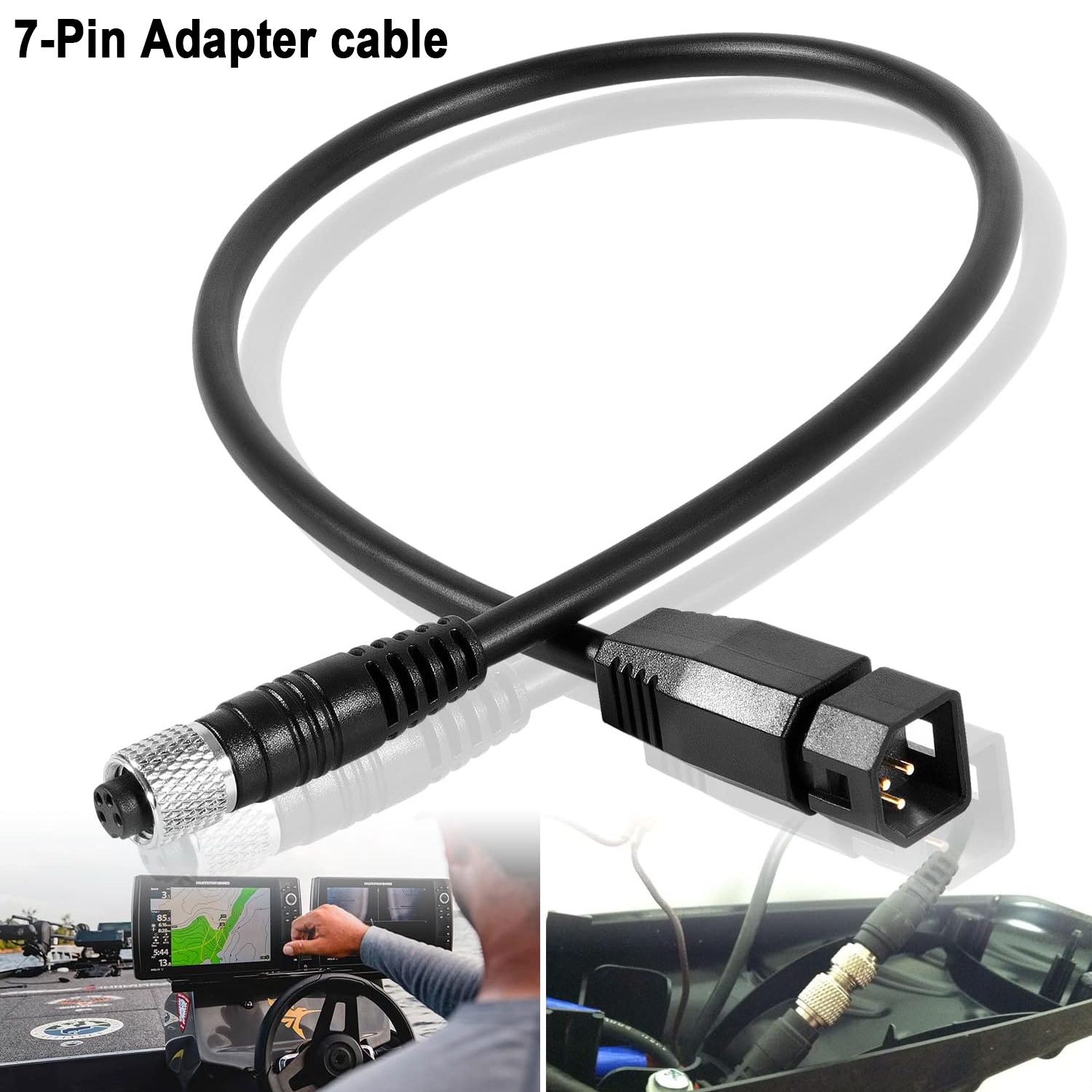 For Humminbird Fish Finder & Minn Kota 7-Pin Transducer Adapter Cable 1852068