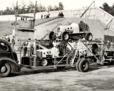 1940s Midget Sprint Doodle Bugs 3-car Trailer Auto Racing 8x10 Photo Indy 500