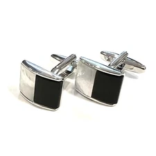 Mother Pearl Onyx Cufflinks For Men Birthday Wedding Gift Cufflink With Box