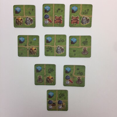 Rajas Of The Ganges Board Game 9 Blue Province Tiles Inka & Markus Brand Used