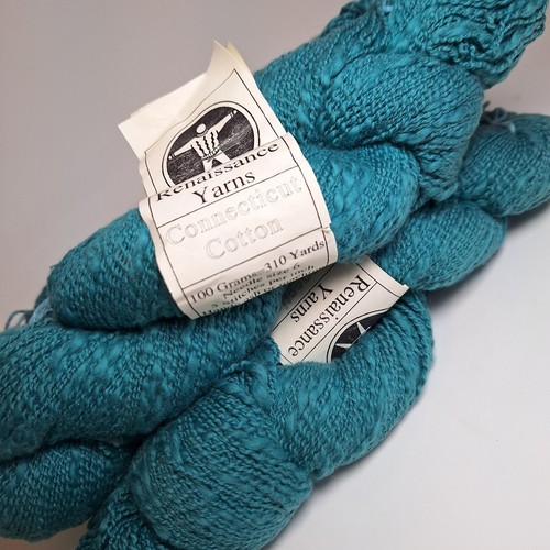 Renaissance Yarns Connecticut Cotton DISCONTINUED RARE TEAL GREEN Yarn USA - Picture 3 of 8