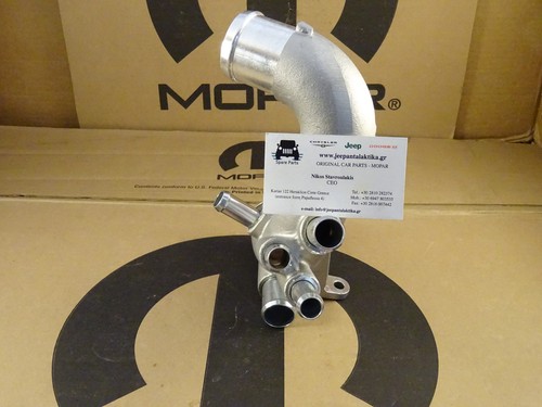Elbow Coolant Inlet Jeep Wrangler JK 2.8CRD 11-18 68096282AA New OEM Mopar - Picture 9 of 12