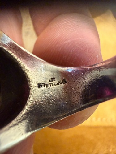 Vintage 1866 Kansas State University roter Edelstein Sterlingsilber Klasse Ring - Bild 6 von 6
