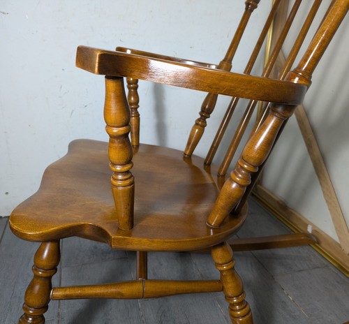 Vintage Tell City Chair Co. Hard Rock Maple Wood Child/Kid Rocking Arm Chair - Picture 18 of 21