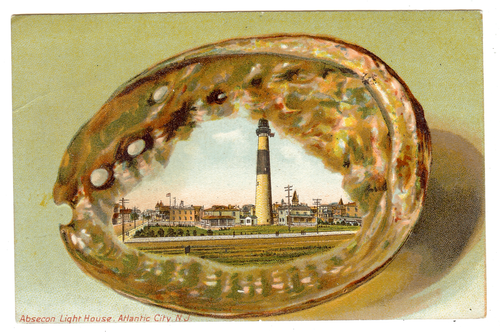 Ancienne Carte Postale Nacre - Miniature Ancre Et Insecte - Partie De Bijou
