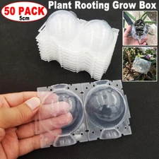 50Pcs Clear Visible High Pressure Propagation Ball Plant Root Device Graft Boxes