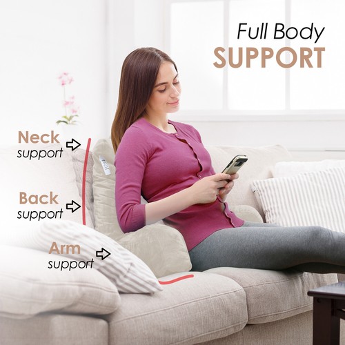 Bed Rest Reading Pillow for Kids & Teens Memory Foam TV Pillow With Arms Support - Picture 123 of 144