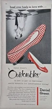1955 Daniel Green womens comfy slippers shoes head over hills in love vintage ad