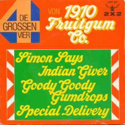 1910 Fruitgum Company Die Grossen Vier Vinyl Single 2X7inch NEAR MINT Buddah