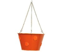 Houston International 8397e Ta 10.5-inch Steel Hanging Planter Tangerine on sale Houston International 8397e Ta 10.5-inch Steel Hanging Planter Tangerine on sale