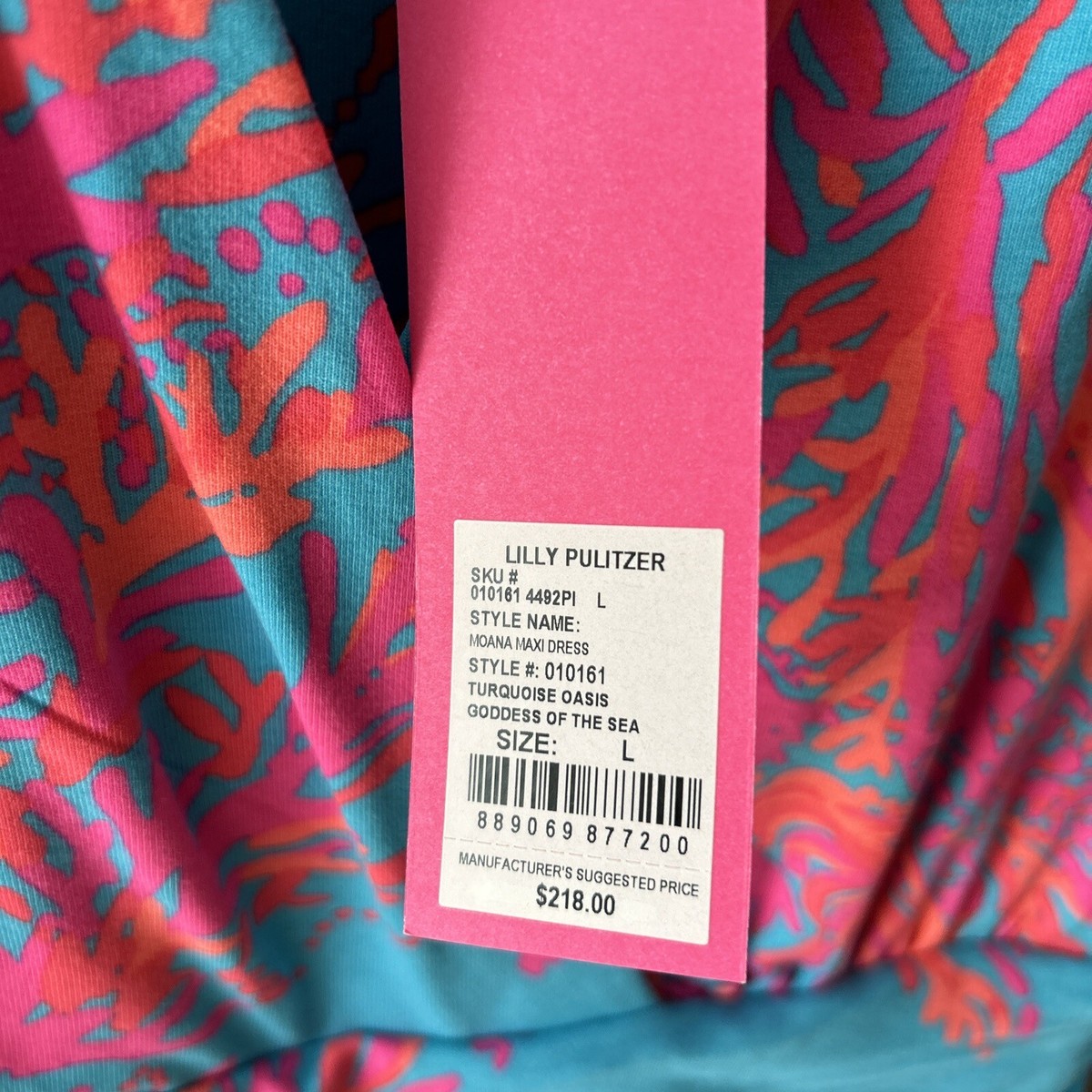 Lilly Pulitzer Moana Maxi Wrap Dress in L Turquoise Oasis Goddess of the  Sea | eBay