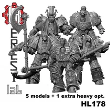 Heresy Lab Space Marine Helios Guards Terminator Armor Squad 28mm Sci Fi