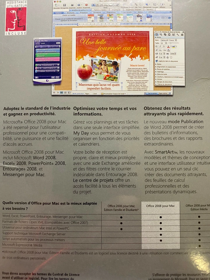 DVD francés Microsoft Office Mac 2008 Foto 2 de 2
