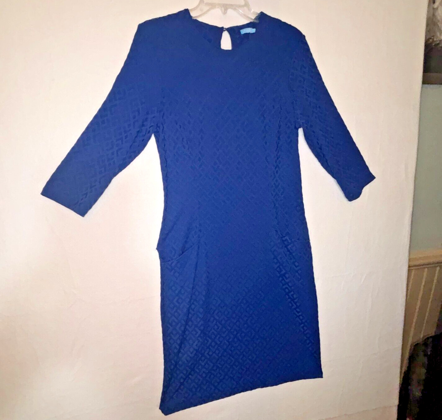 J McLaughlin Catalyst Blue Pattern Sheath Dress w… - image 3