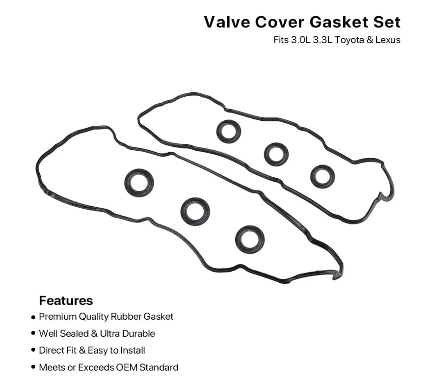 Juego de juntas de cubierta de válvula para Lexus ES330 RX330 Toyota Sienna 2004 2005 2006 3,3 L Foto 4 de 4