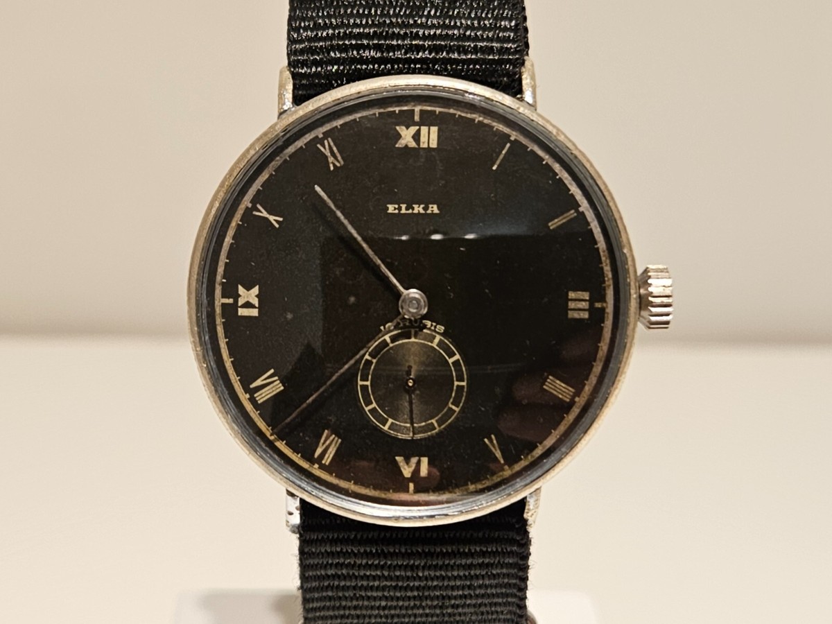 VINTAGE VERY RARE WW2 BIG 40mm PILOT'S MILITARY MEN'S MECHANICAL