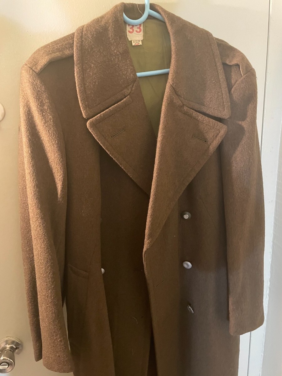 ジャケット・アウター 50s French Vintage Military Wool P-Coat Vtg 50s Swiss Wool Military Jkt-coat(short) - Epaulettes - Etsy