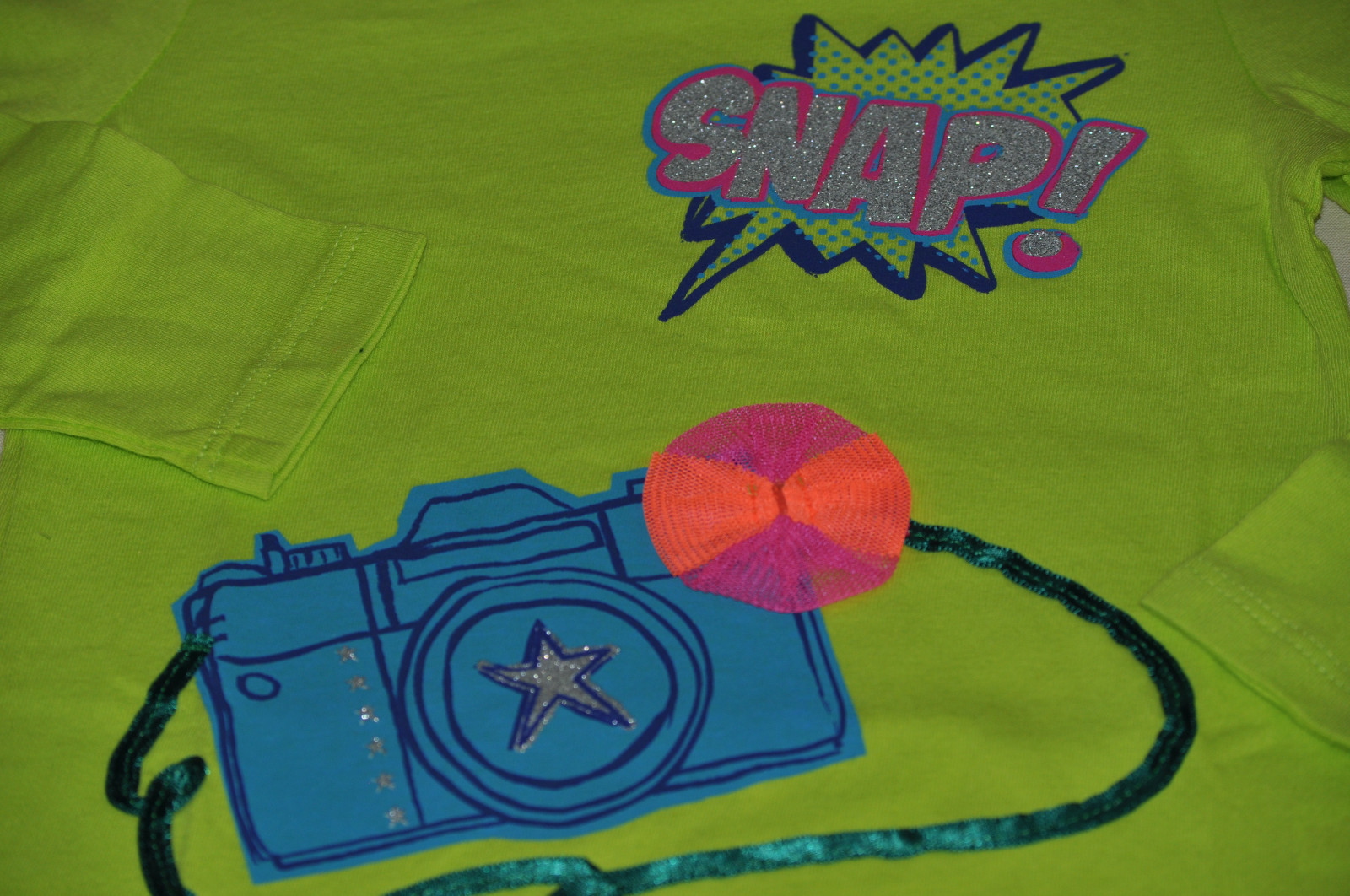 baby Gap toddler girl snap camera tee shirt size 2 2T NWT top long