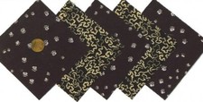 Animal Tracks and Paw Prints Fabric Quilt Squares ZW1