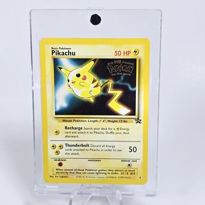 ORIGINAL Pikachu VINTAGE POKEMON MOVIE RELEASE CARD - w/CASE