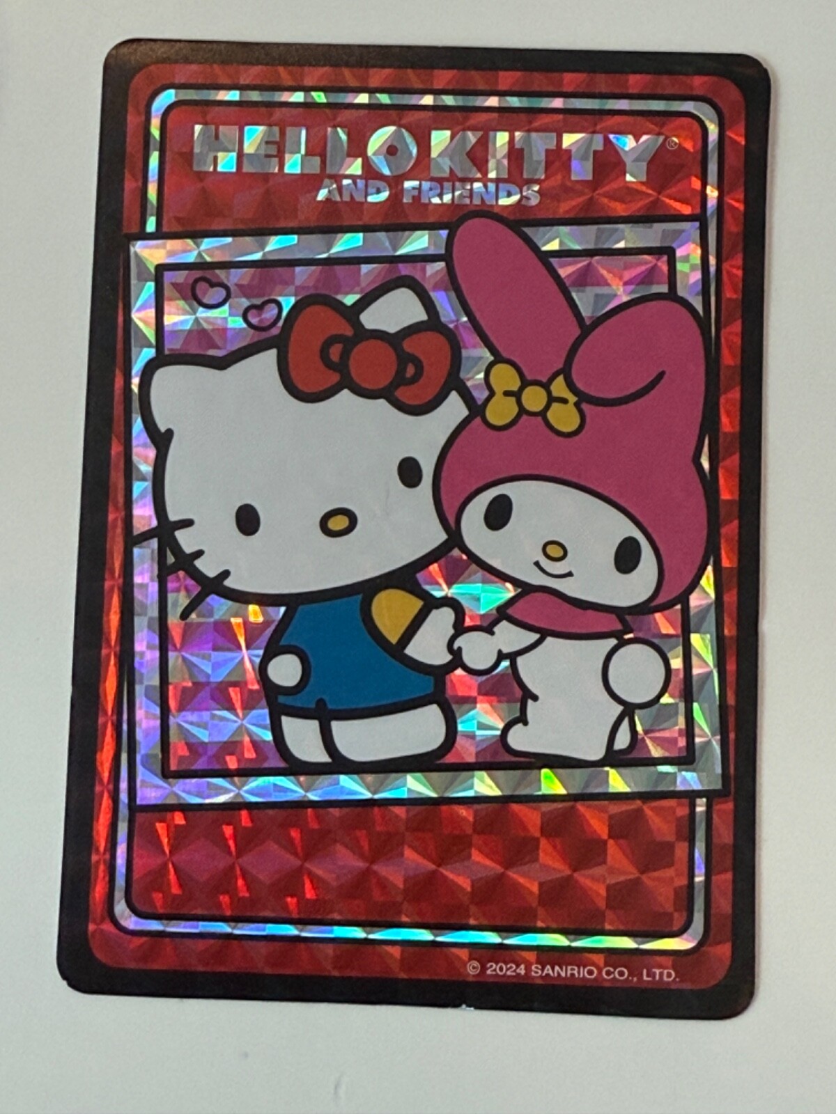 Hello Kitty and Friends Holographic Trading Stickers My Melody BFF Frame