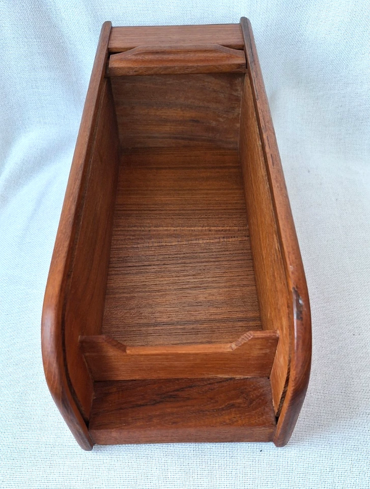 Винтажный столешница для хранения тамбуров из тикового дерева MCM от Kalmar Designs - Изображение 4 из 4