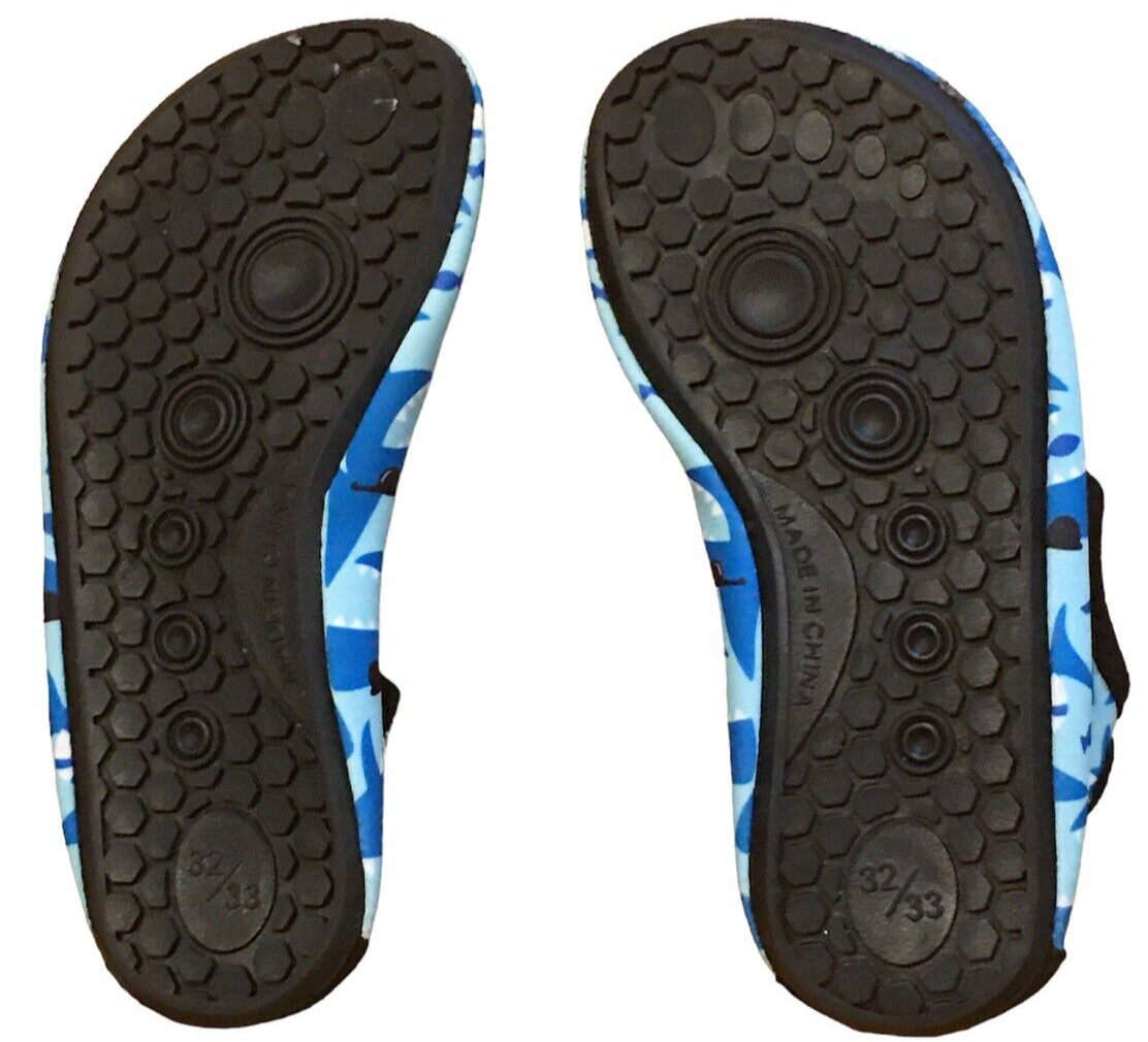 Adorllya Boy's Size 32/33 Fabric Slip On Shark Water Shoes eBay