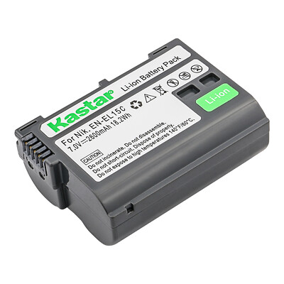 Kastar High Capacity New Fully Decoded Li-ion Battery EN-EL15C For Nikon Z5 Z 5