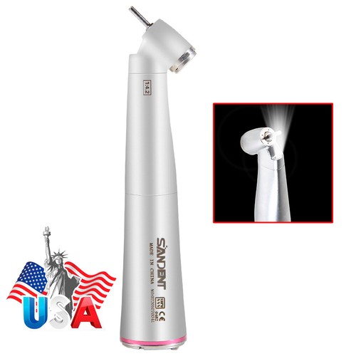 Dental 1:1 /1:5 / 20:1 LED fibra óptica contra ángulo pieza de mano apta para motor tipo E - Imagen 14 de 37