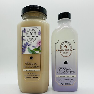Bath&Body Works Steeped Relaxation Lavender Mint Tea Luxe Bath+