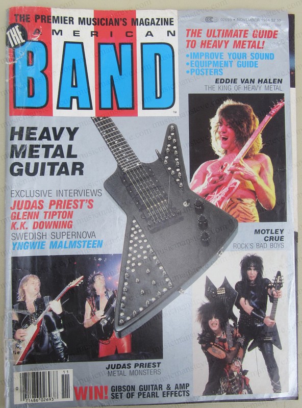 Rare AMERICAN BAND backissue mag - NOV '84, Van Halen, Motley Crue, Judas Priest