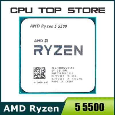 AMD Ryzen 5 5500 R5 5500 3.6GHz 6-Core 12-Thread CPU Processor 7NM L3=16M