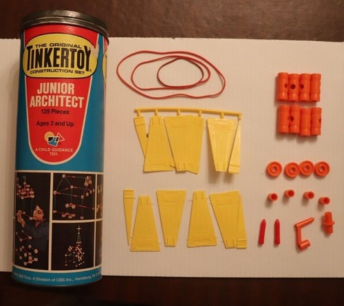 TINKERTOY JUNIOR ARCHITECT SET, 1979 - COMPLETE WITH BOOKLET - GREAT CONDITION ! - Picture 8 of 12