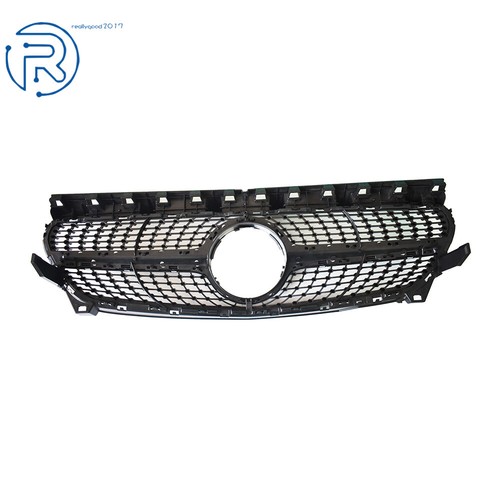 Parrilla delantera estilo estrella diamante plata para Mercedes-Benz CLA200 2013-2018 - Imagen 6 de 11