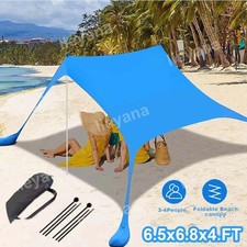 Beach Shade, UPF50 Portable Beach Shade Tent, Beach Shade Canopy w/Sandbag