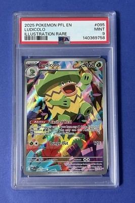 2025 Pokémon PFL EN Ludicolo Illustration Rare #095 PSA 9 MINT | eBay