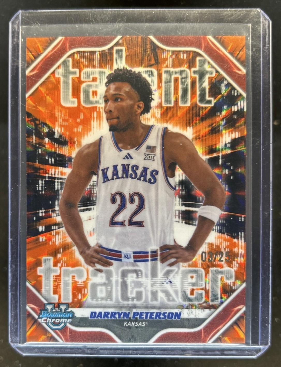 2025-26 Bowman Darryn Peterson Talent Tracker Chrome Orange Geometric #/25