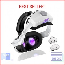 Head Strap with Battery for Meta/Oculus Quest 3/3S, 10000mAh Battery Pack for Ex
